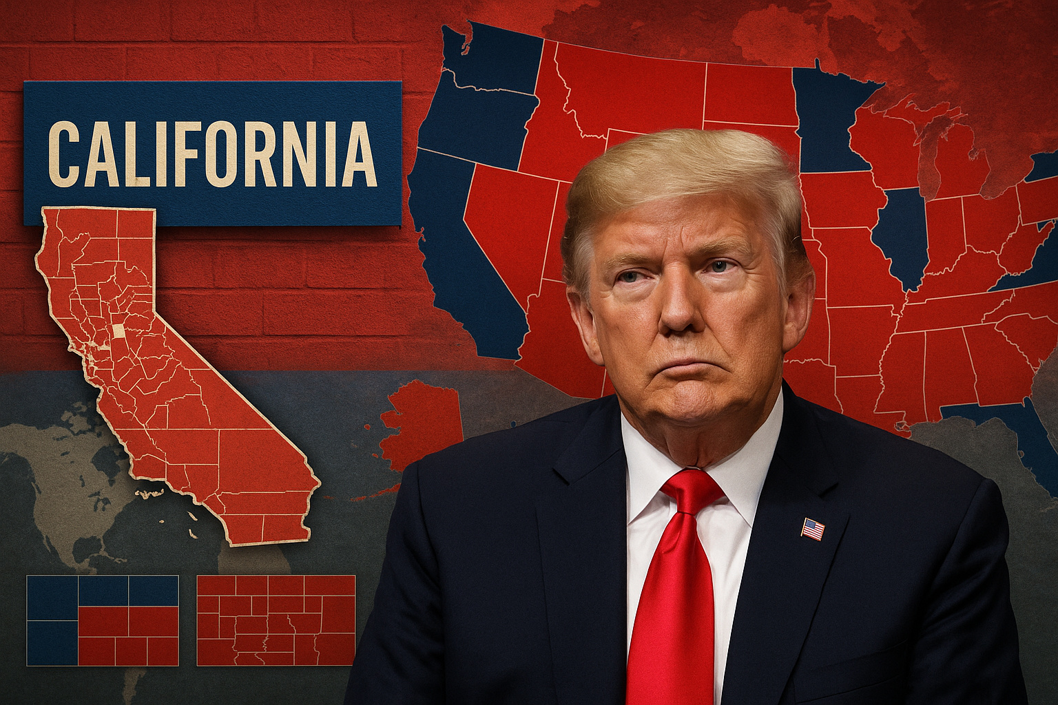 Geopolítica em chamas: Governo dos EUA trava guerra contra mapa eleitoral da Califórnia e eleva tensão com Trump