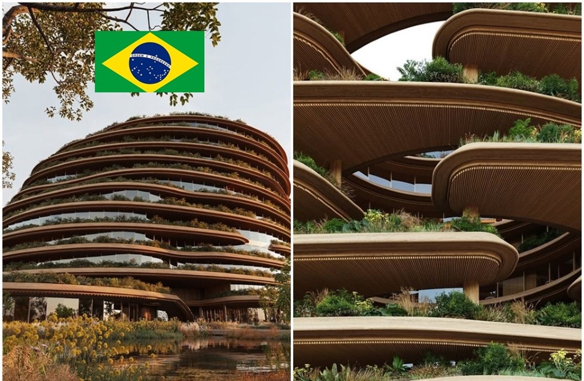 Edifício inspirado no cerrado une biomimética, ventilação natural e estrutura corporativa completa para transformar a experiência de trabalho em Cuiabá