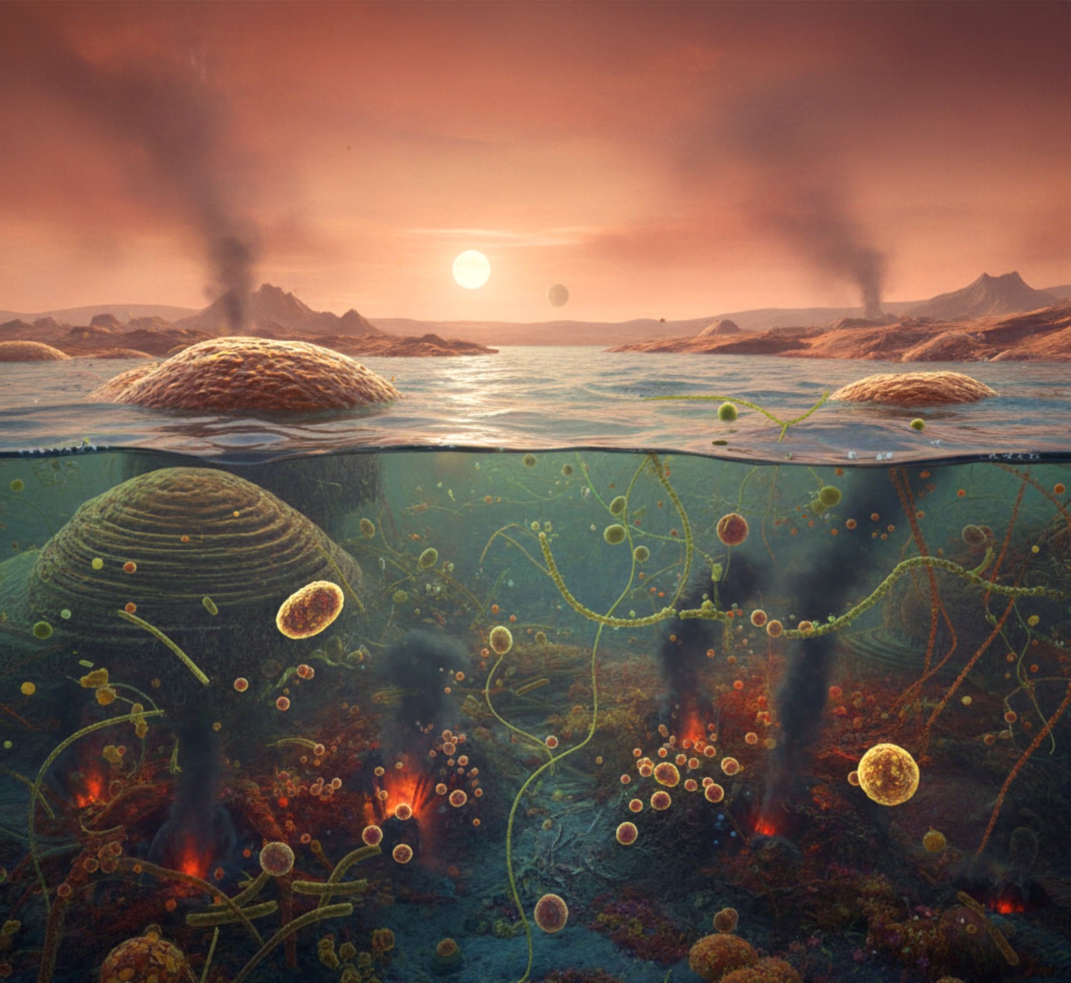 Estudo usa IA para identificar sinais de vida microbiana em rochas antigas e revelar quando a fotossíntese surgiu