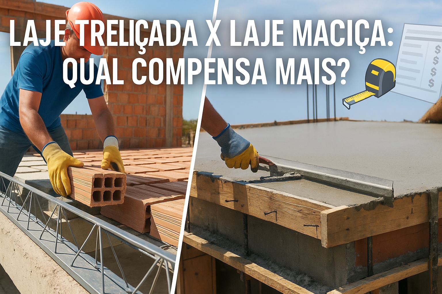 Quanto custa fazer uma laje treliçada versus uma laje de concreto maciço: comparação real de preços, mão de obra, tempo de execução e desempenho estrutural