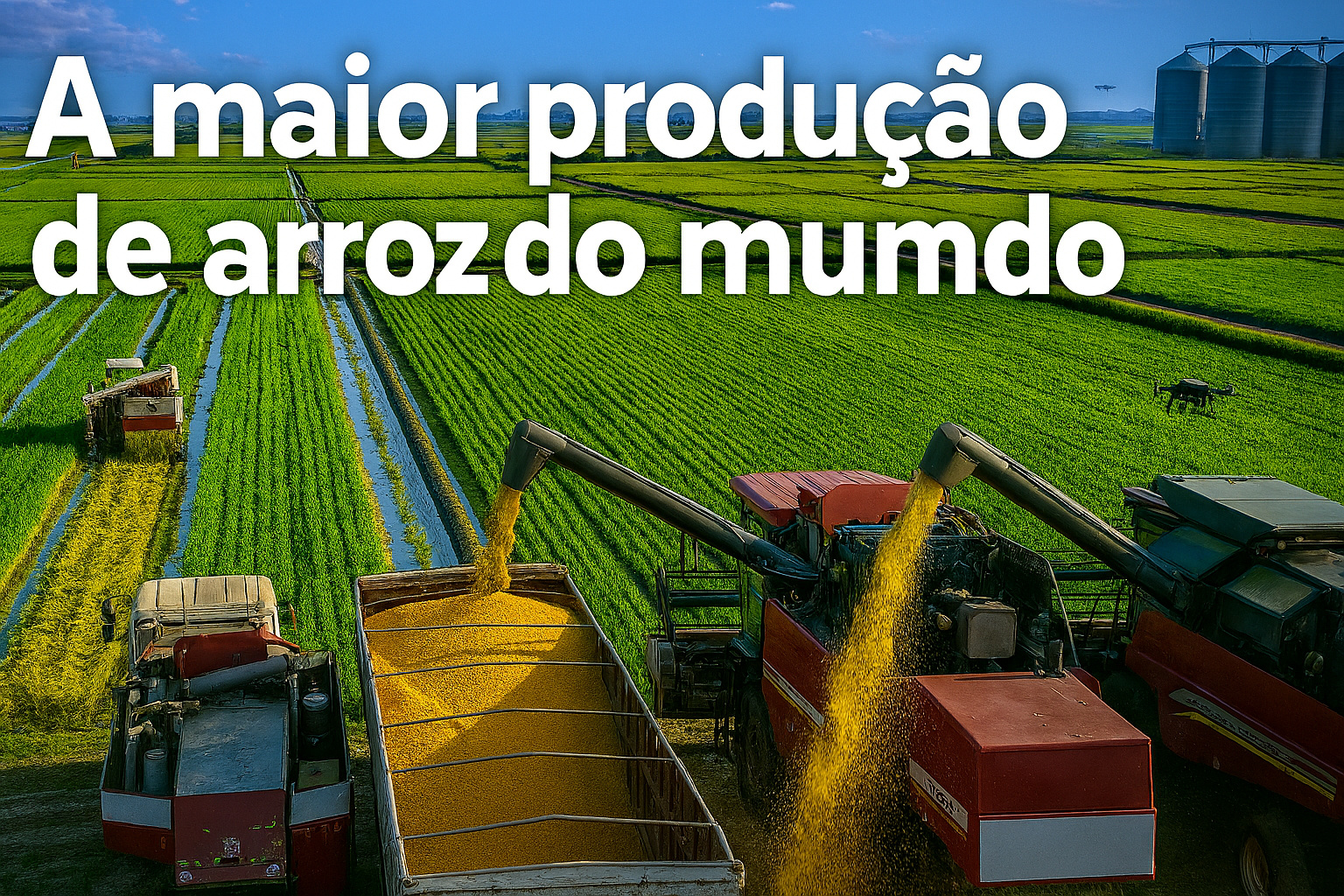 Com mais de 212 milhões de toneladas por ano, a China domina a produção mundial de arroz, supera todos os outros países juntos e opera megasistemas agrícolas que alimentam mais de 1 bilhão de pessoas