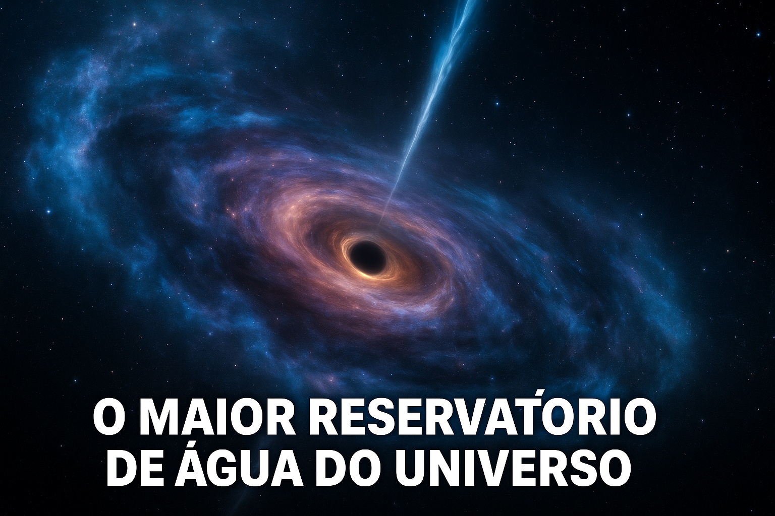 Astrônomos descobrem o maior reservatório de água do universo: nuvem cósmica contém 140 trilhões de vezes mais água que todos os oceanos da Terra e orbita um buraco negro a 12 bilhões de anos-luz