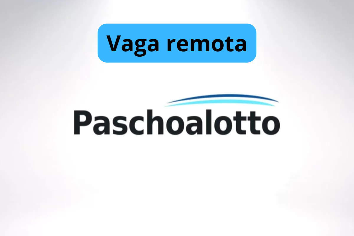 Imagem com o logotipo da Paschoalotto destacando a abertura de vaga remota para Tech Lead .NET/React com benefícios premium e processo seletivo estruturado.