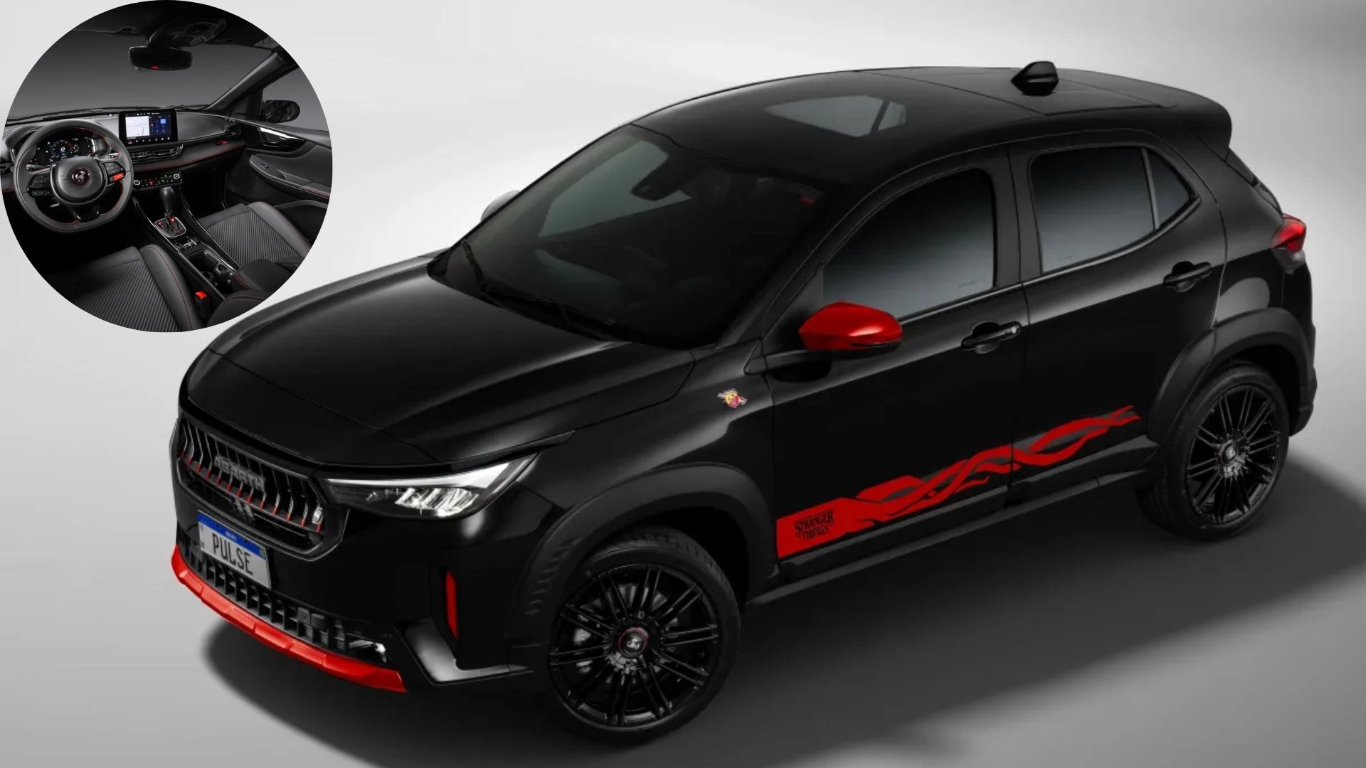 Fiat Pulse Abarth Stranger Things com pintura preta e vermelha inspirado na série da Netflix