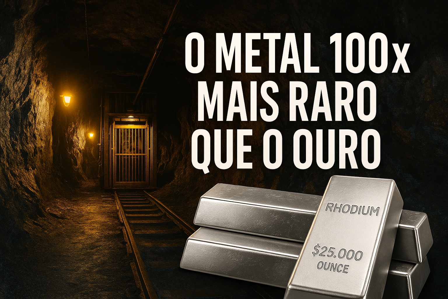 O metal mais caro do planeta atinge US$ 25 mil por onça, é 100 vezes mais raro que o ouro e surge a 3 km de profundidade