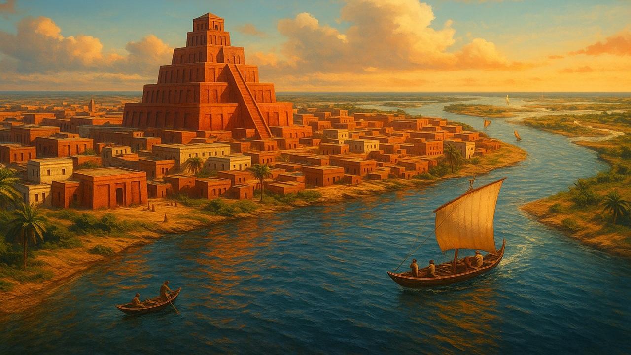 Suméria cresceu com rios e marés que impulsionaram irrigação, cidades antigas e transformações ambientais que moldaram a primeira sociedade urbana