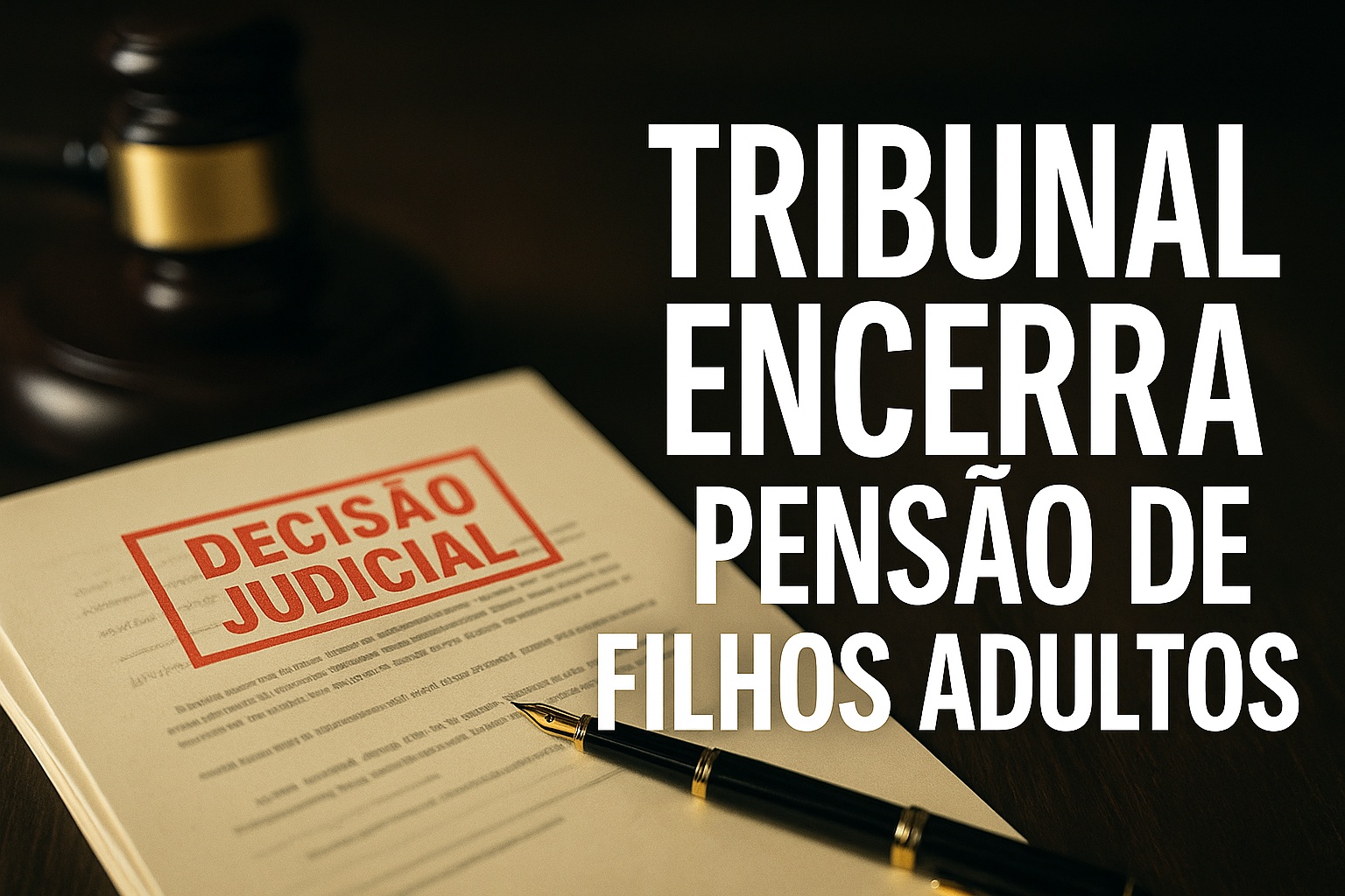 Com 27 e 29 anos, casados, empregados e com vida financeira própria, filhos têm a pensão encerrada após decisão do Tribunal que reconhece que não existe obrigação eterna de sustento e suspende o pagamento imediatamente
