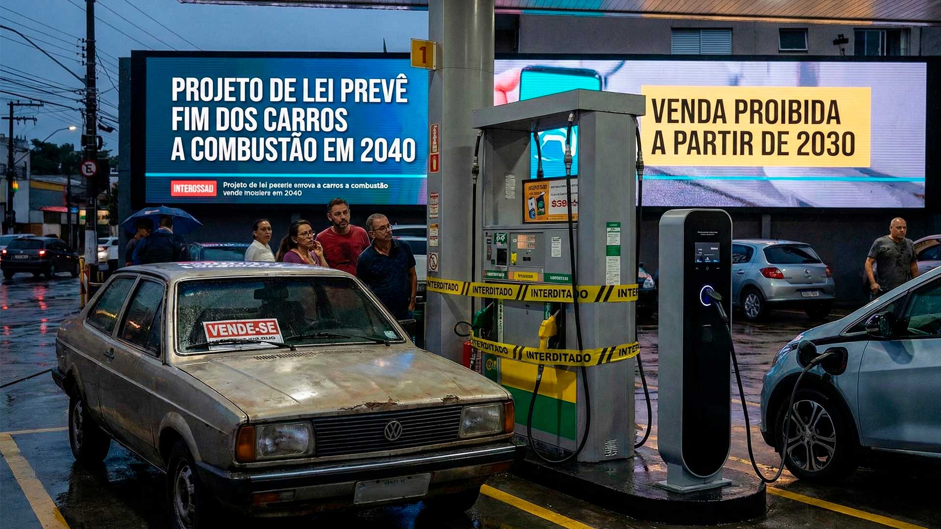 Abastecer com gasolina pode virar crime: Proposta de Senador prevê fim de carros a combustão em 2030 e proibição definitiva de circulação em 2040 no Brasil