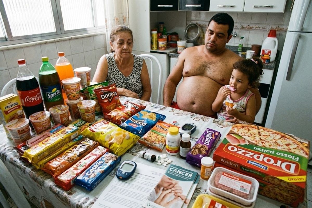 Alimentos ultraprocessados concentram açúcar, sal e gordura em excesso, aumentam o risco de obesidade e afastam a comida de verdade, agravando silenciosamente os problemas de saúde dos brasileiros