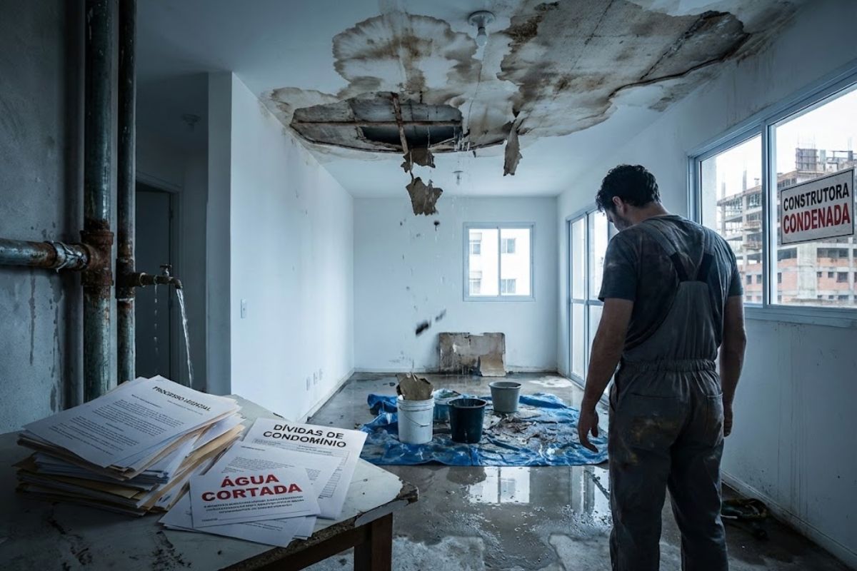 apartamento em Cuiabá entregue com vícios gerou condenação; construtora deve pagar indenização, assumir débitos de água até as chaves e cumprir obrigações de regularização, conforme decisão do TJ MT.