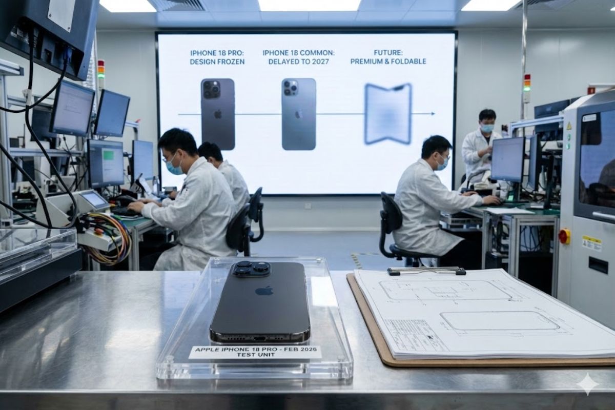 Apple antecipa o futuro do iPhone com foco no 18 Pro, reforça a linha premium, prepara o primeiro iPhone dobrável e reorganiza o portfólio para priorizar margem e exclusividade.