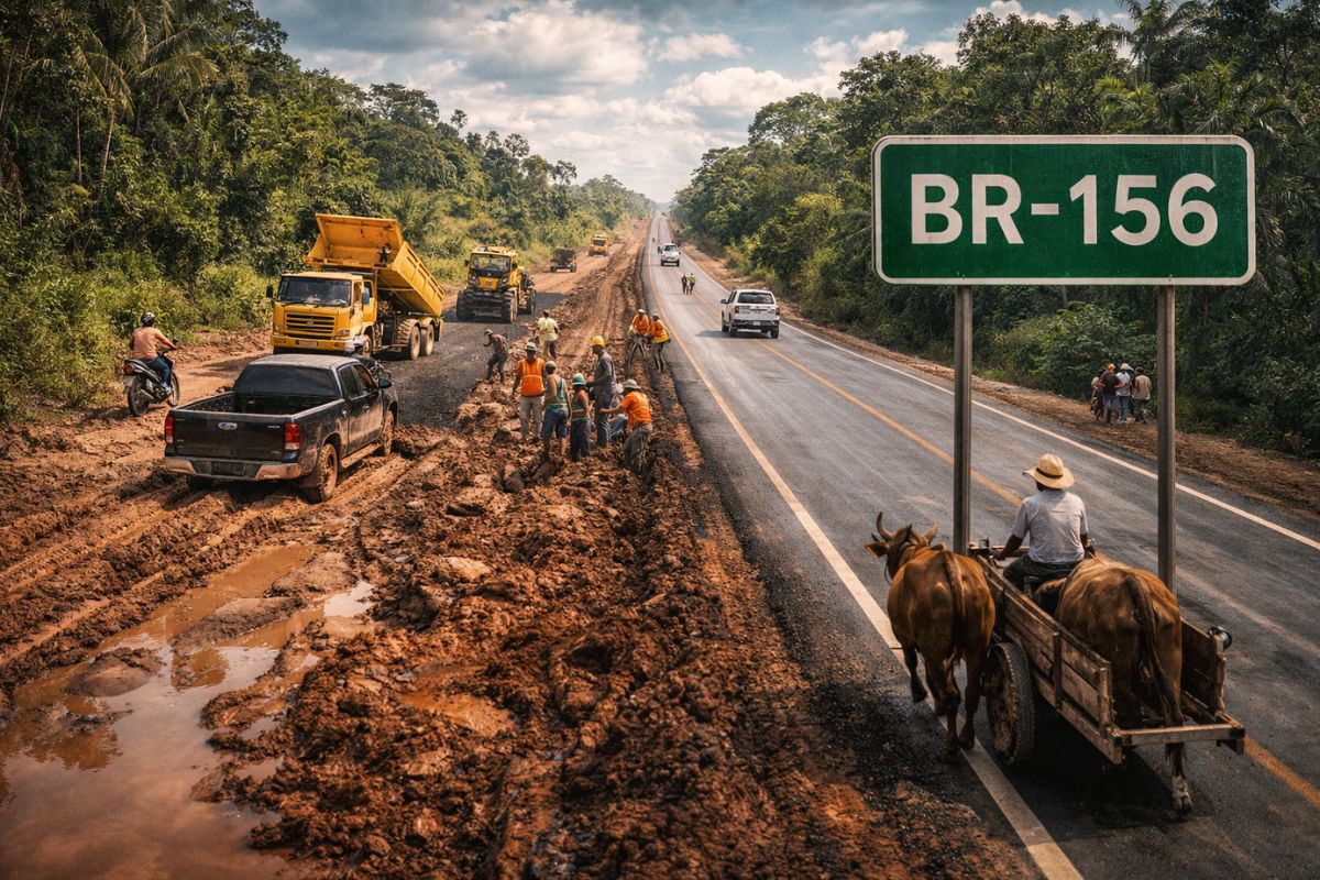 BR-156 Tronco Sul entra no Novo PAC com pavimentação da BR-156, ligando Macapá e Laranjal do Jari e reduzindo isolamento na região.