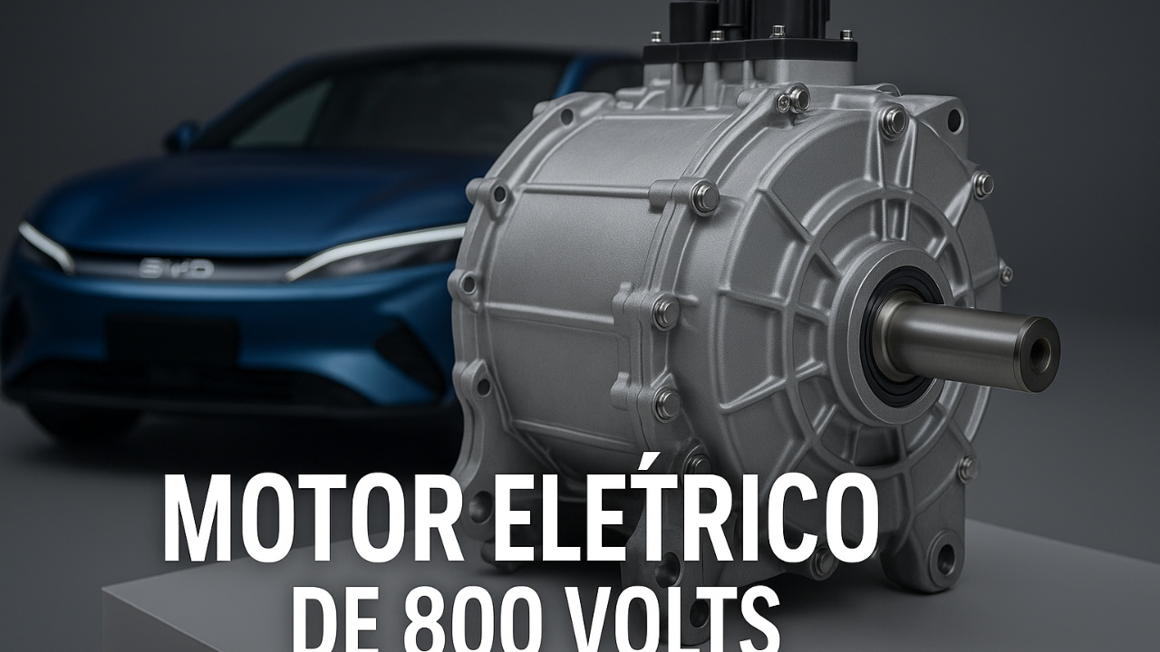 BYD amplia uso de motor elétrico de 800 volts com Megawatt Flash Charge e melhora eficiência energética em novos modelos.
