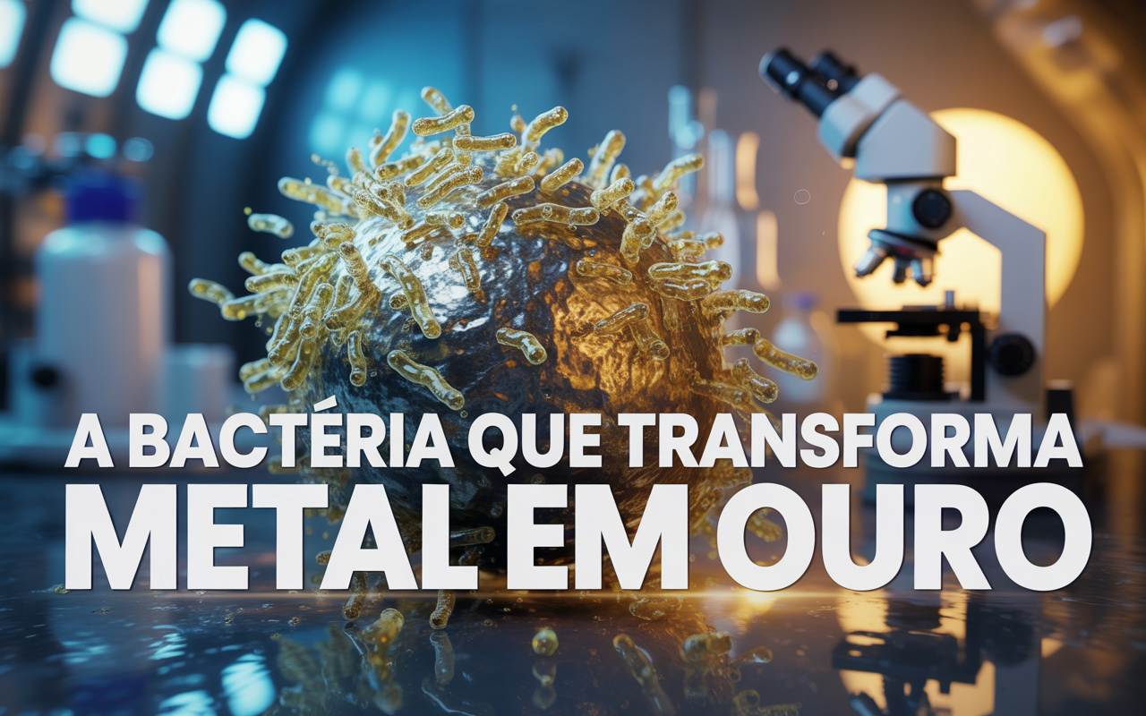 Bactéria 'garimpeira' é capaz de transformar metais em ouro e revela um dos processos biológicos mais impressionantes já observados pela ciência