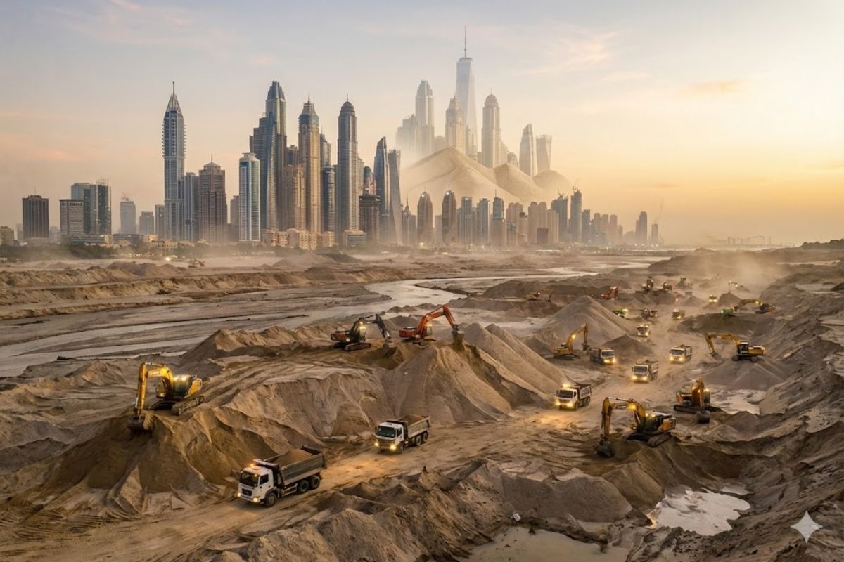 Em um mercado global de areia bilionário, a areia ilegal e a extração ilegal de areia alimentam a máfia da areia, devastam rios, pressionam o concreto e ampliam o risco ambiental oculto.