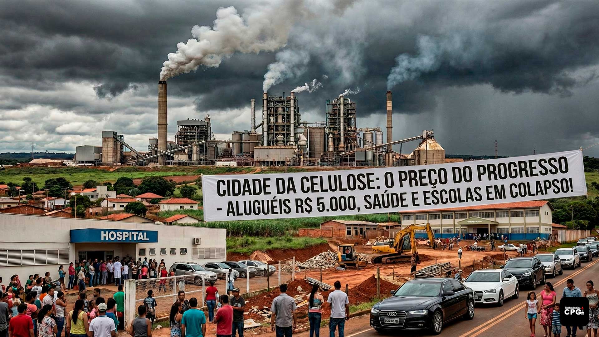 Boom bilionário da celulose, megafábricas muda cidade de 23.150 habitantes em poucos anos, mas o preço aparece rápido no aluguel, na saúde e nas escolas lotadas, no Mato Grosso do Sul
