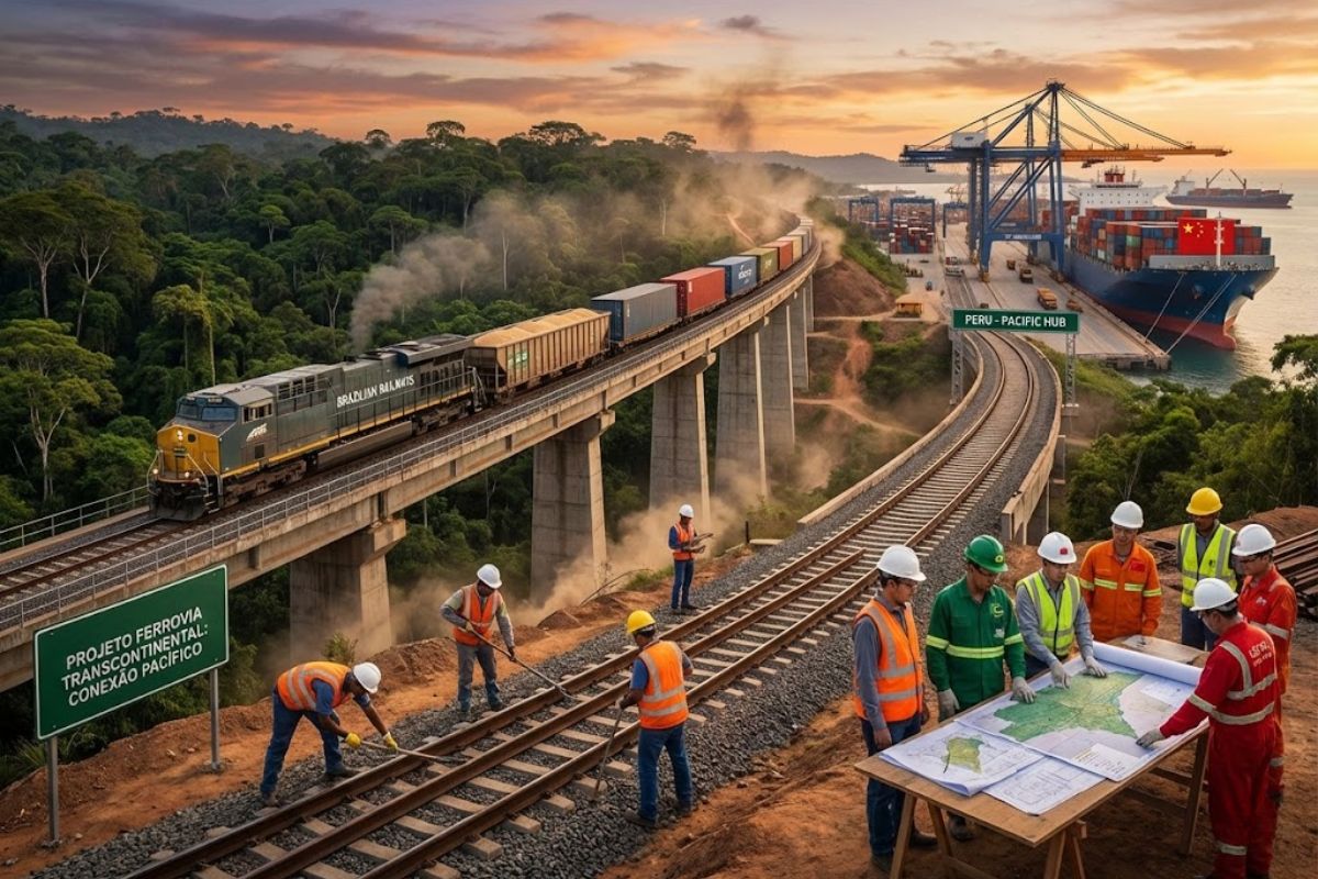 Brasil aposta em ferrovias e no Corredor Leste-Oeste, atrai a China, mira o Pacífico e tenta ganhar espaço no comércio internacional