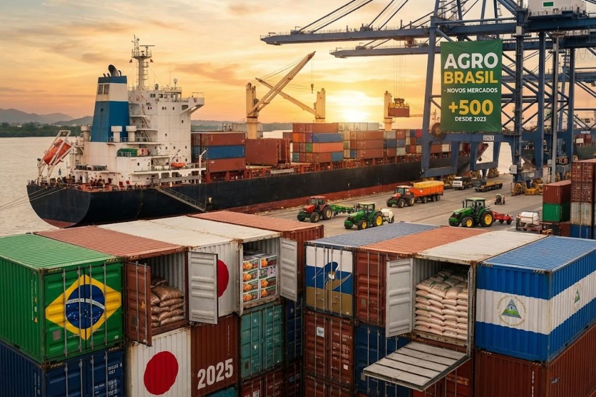 Brasil amplia exportação do agro com novos acordos e mercados, reforçando sua diplomacia sanitária e fortalecendo presença global do país.