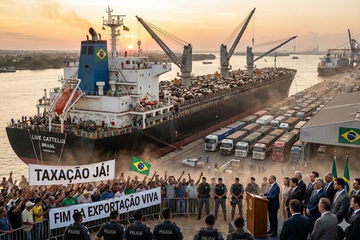 exportação de gado vivo bate recorde no Brasil e coloca gado em pé, bem-estar animal, propostas de taxação e Congresso Nacional no centro das disputas.