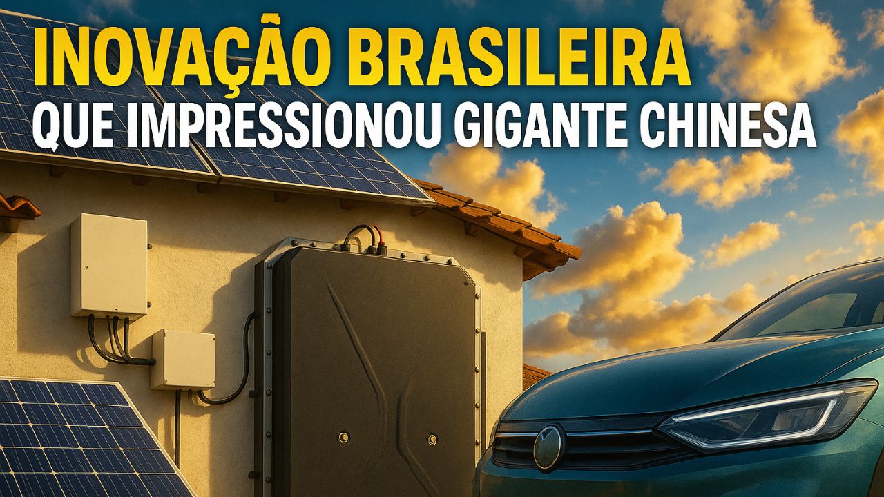 Brasileiro cria sistema que usa placa solar e bateria de carro elétrico para alimentar a casa, chama atenção de gigante chinesa e coloca o Piauí no centro da inovação em energia limpa