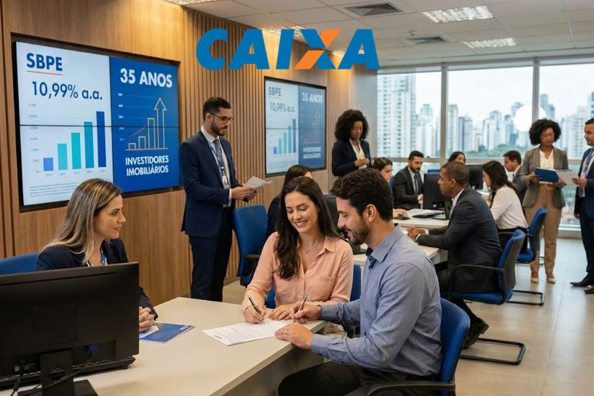 Caixa Econômica Federal retoma financiamento imobiliário pelo SBPE, com juros a partir de 10,99% ao ano para imóveis e construção civil.