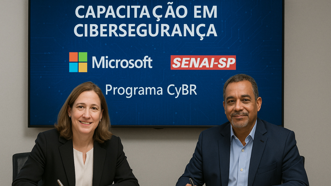 Microsoft e SENAI-SP ampliam a capacitação em cibersegurança com o Programa CyBR, que formará 50 mil profissionais até 2026.