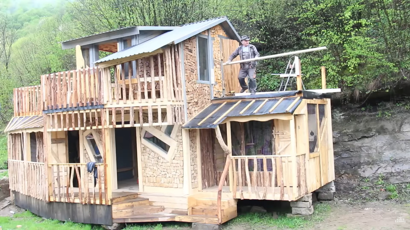 Idoso, Casa, madeira