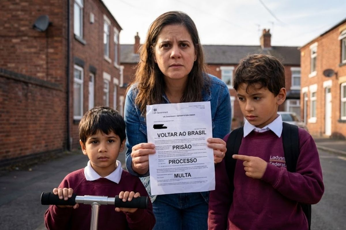 Carta oficial do governo britânico assusta família brasileira: menino de 11 anos perde residência permanente e teme expulsão da Inglaterra.
