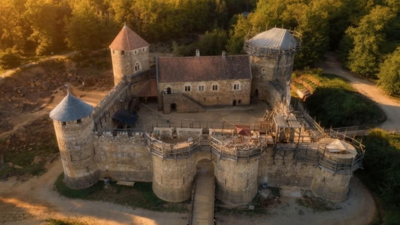 Castelo Guédelon projeto medieval francês reúne 300 mil visitantes por ano para ver artesãos erguerem do zero, desde 1997, um castelo autêntico com 6 torres planejadas