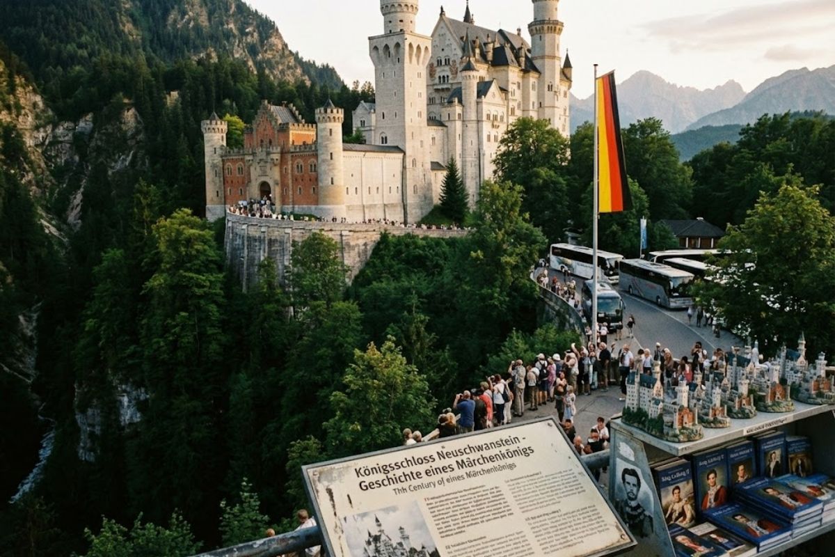 Neuschwanstein, castelo de conto de fadas na Baviera, revela o destino do rei Luís II e como virou símbolo da Alemanha turística.