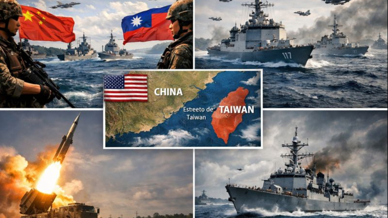 China critica venda de armas dos Estados Unidos para Taiwan e anuncia resposta militar, ampliando a tensão militar no Estreito.