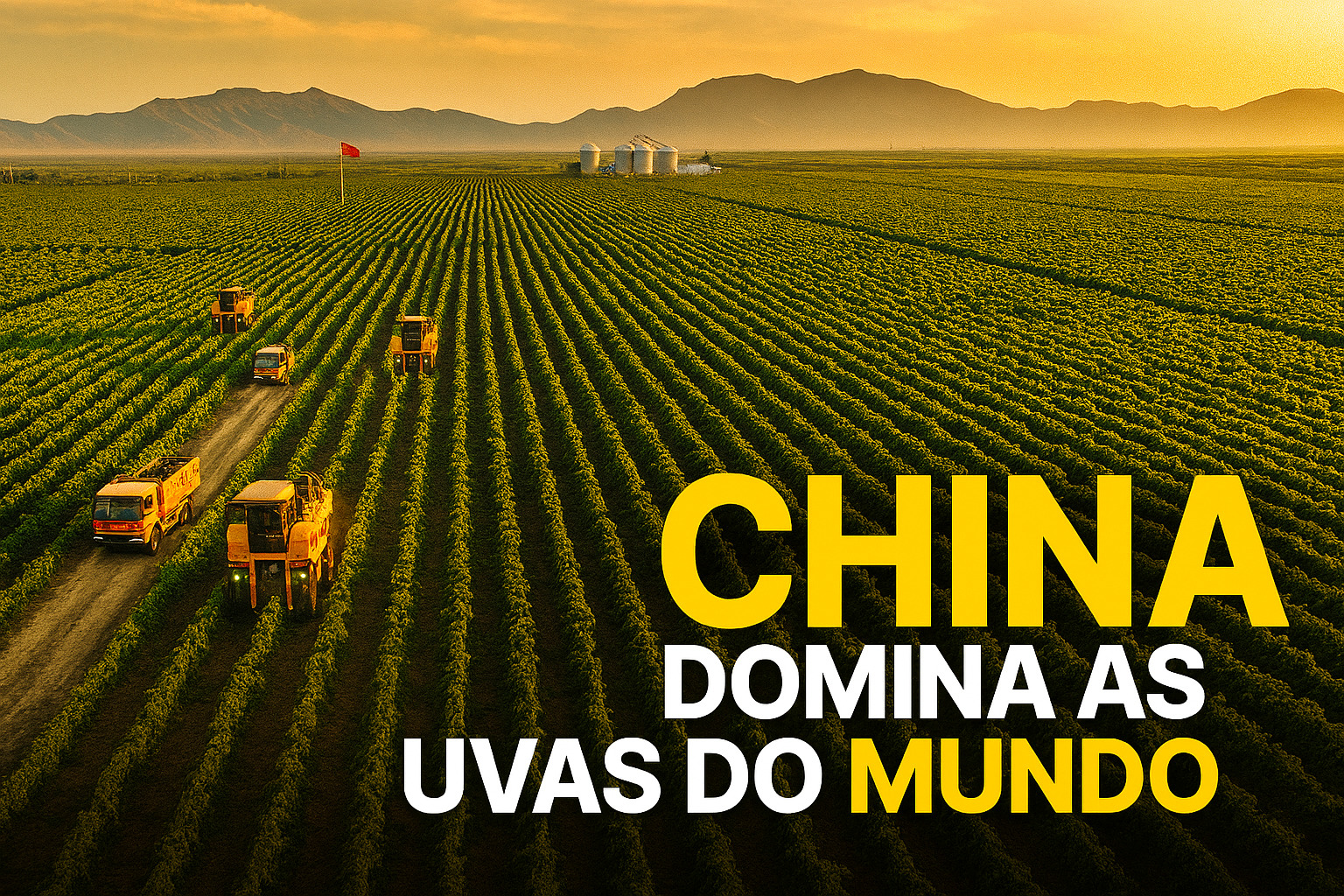 China concentra a maior produção de uvas do mundo: mais de 10 milhões de toneladas por ano, províncias inteiras cobertas por vinhedos e um mercado interno que consome quase tudo o que produz
