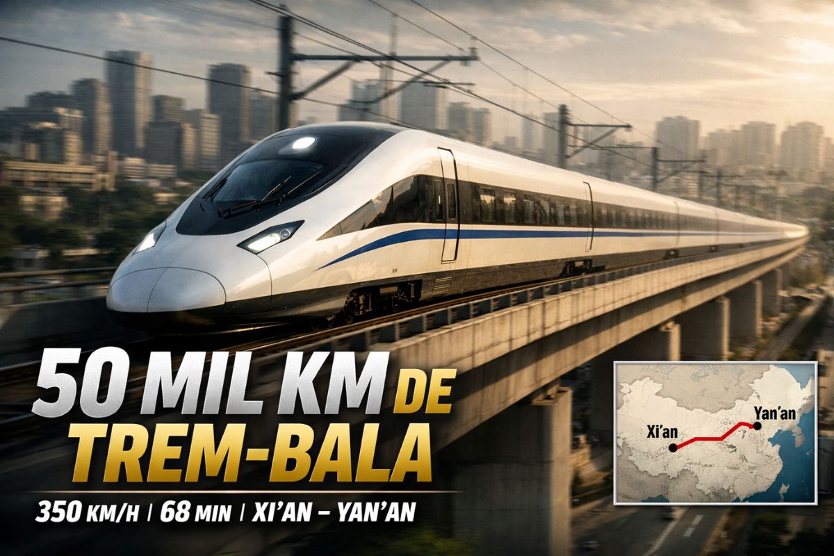 China amplia rede ferroviária e aposta em trem de alta velocidade com grandes investimentos em transporte e infraestrutura, redefinindo mobilidade nacional.