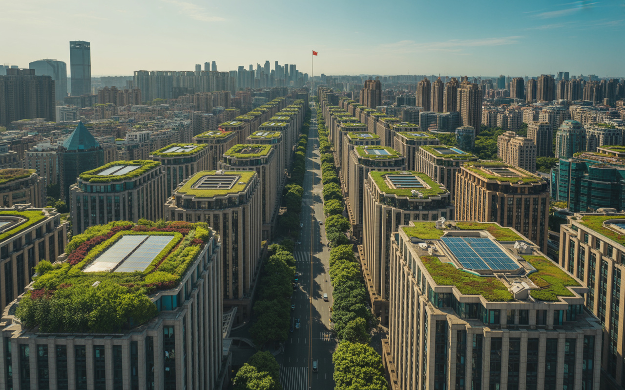 Cidades chinesas transformam telhados urbanos em áreas verdes para reduzir o calor extremo — modelo sustentável já começa a se popularizar em casas brasileiras