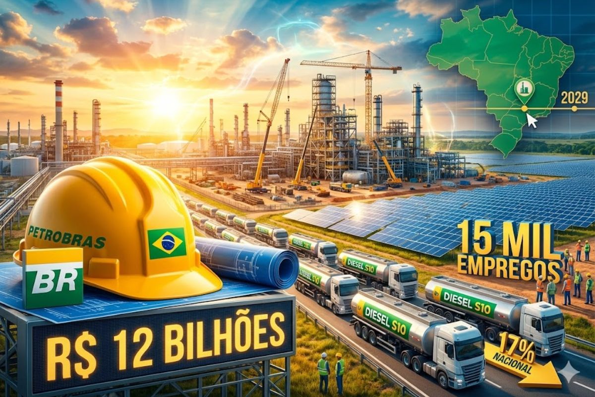 Com R$ 12 bilhões, a Petrobras amplia a Refinaria Abreu e Lima em Pernambuco, dobra a produção focada em diesel S10, instala uma usina fotovoltaica e impulsiona empregos em toda a região.