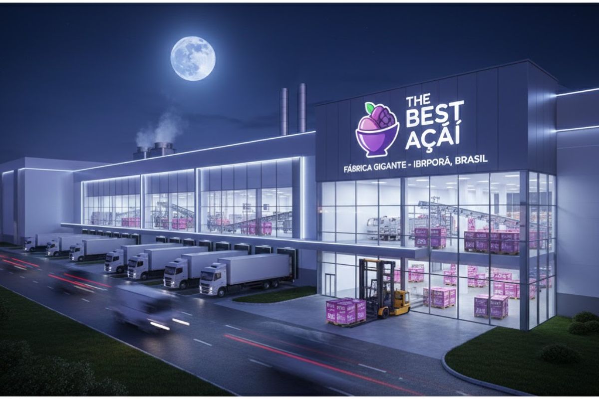 A fábrica gigante da The Best Açaí em Ibiporã opera 24h, com câmara fria e alta produção de açaí que abastece mil lojas em todo o Brasil.