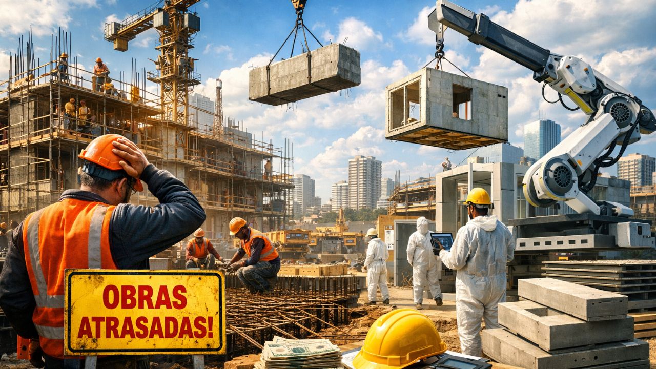 Construção civil cresce forte em 2024 e 2025, mas enfrenta apagão de mão de obra, salários pressionados, obras atrasadas e setor é forçado a migrar para tecnologia e industrializada