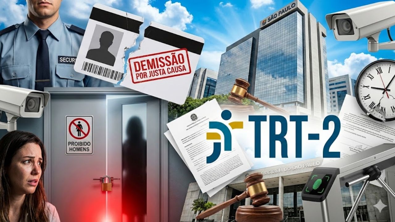 Controlador de acesso é demitido por justa causa após ser flagrado usando banheiro feminino com porta trancada e luz apagada, causar constrangimento à colega