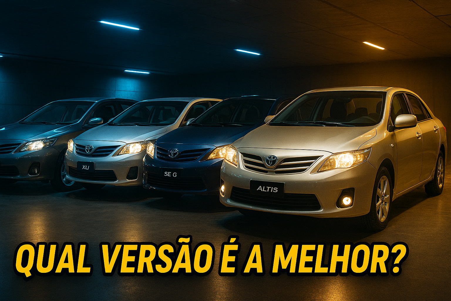 Corolla 2009–2014: XEi, XLi, SE-G e Altis — o que muda de verdade entre as versões e qual delas oferece o melhor conjunto de motor, conforto e manutenção