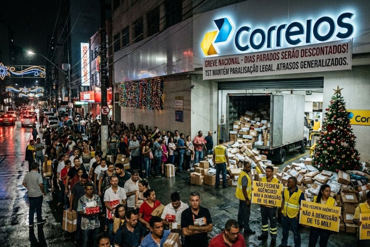 Greve nos Correios reconhecida pelo TST causa entregas atrasadas e ameaça com demissão em massa; estatal busca saída para crise e reestruturação.