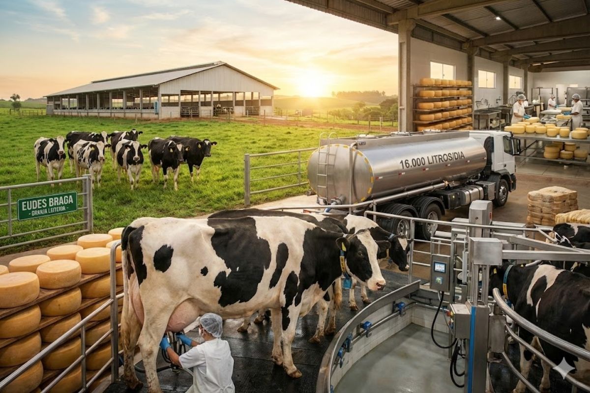 Na granja leiteira Eudes Braga, genética holandesa em sistema compost barn transforma 9 hectares em 16 mil litros e queijo minas artesanal, unindo produtividade e alta rentabilidade no campo.