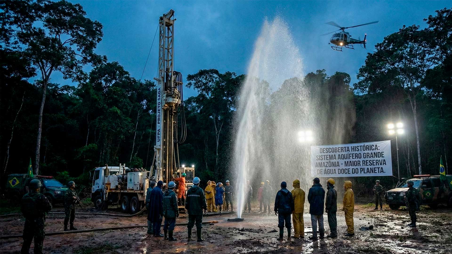 Descoberta de aquífero gigante, suficiente para abastecer a população mundial por 250 anos, sob a Amazônia expõe disputa pela água e coloca Brasil no centro da segurança hídrica global