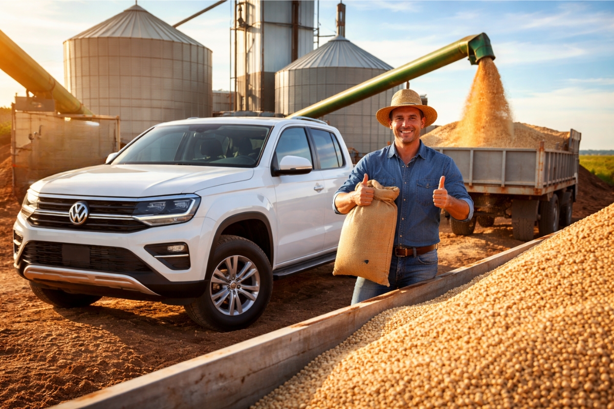 Troca de grãos por veículos Volkswagen chega a concessionárias piloto e pode se expandir, trazendo nova forma de compra para o campo