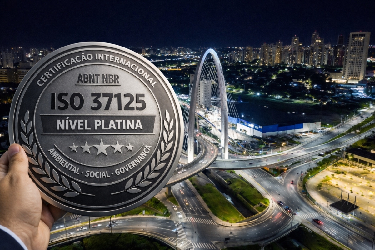 Cidade brasileira lidera o ranking mundial ao ser a primeira do planeta a receber a ISO 37125 nível platina, reconhecimento máximo em indicadores ESG