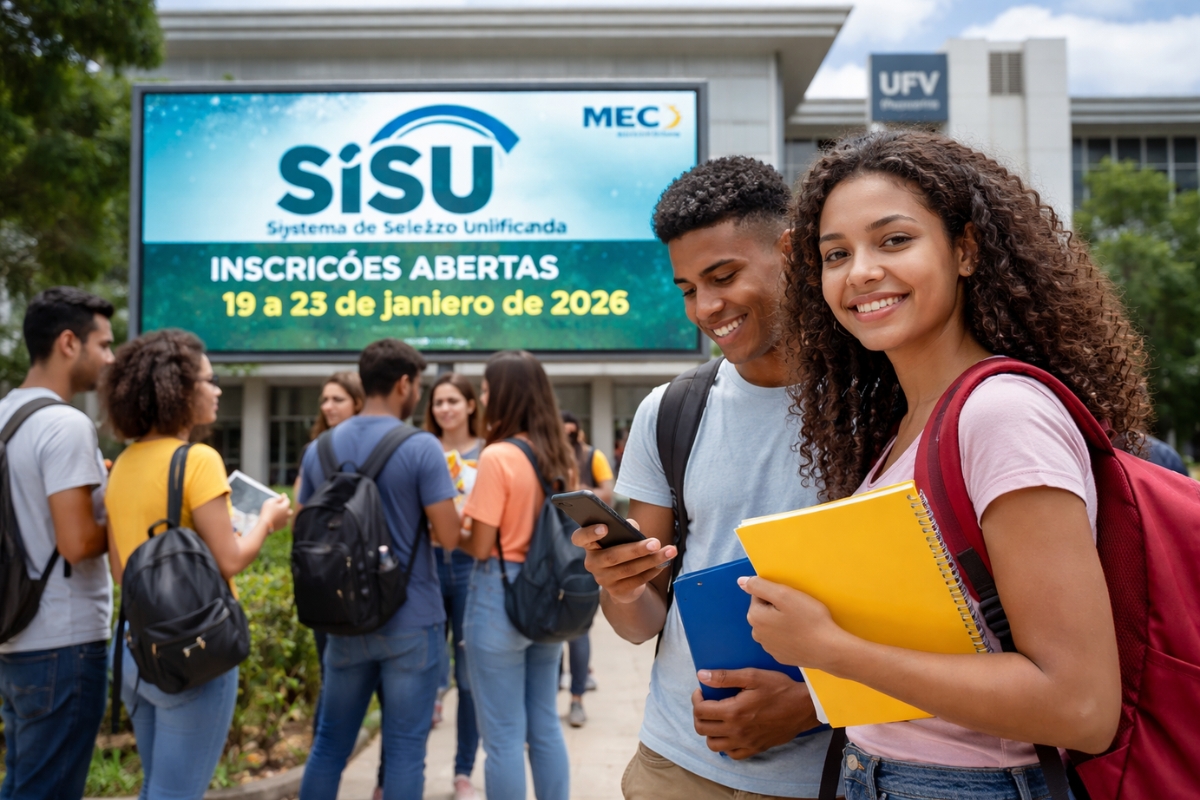 MEC publica edital do Sisu 2026 e a UFV entra no processo com 3.360 vagas em 69 cursos presenciais nos três campi