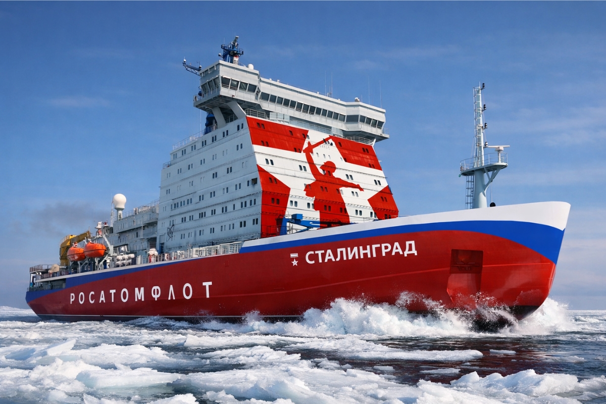 Novo navio russo Stalingrado terá capacidade de quebrar gelo com até 3 metros no Oceano Ártico