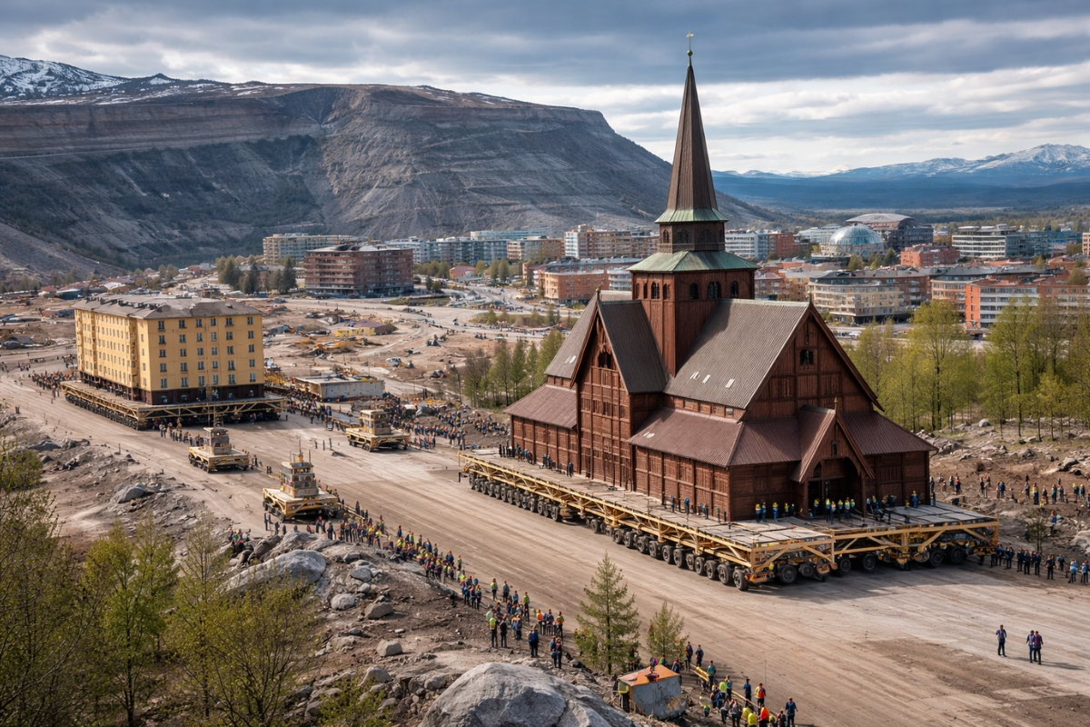 Cidade é deslocada em etapas para evitar riscos depois que mina subterrânea avançou e provocou deformações crescentes no terreno