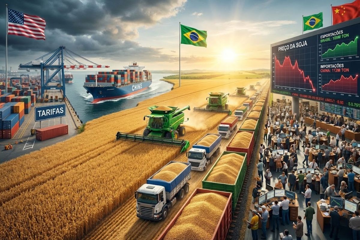 China troca EUA pelo Brasil, faz recorde na exportação de soja e pressiona o preço da soja, mudando o rumo do mercado global da soja.