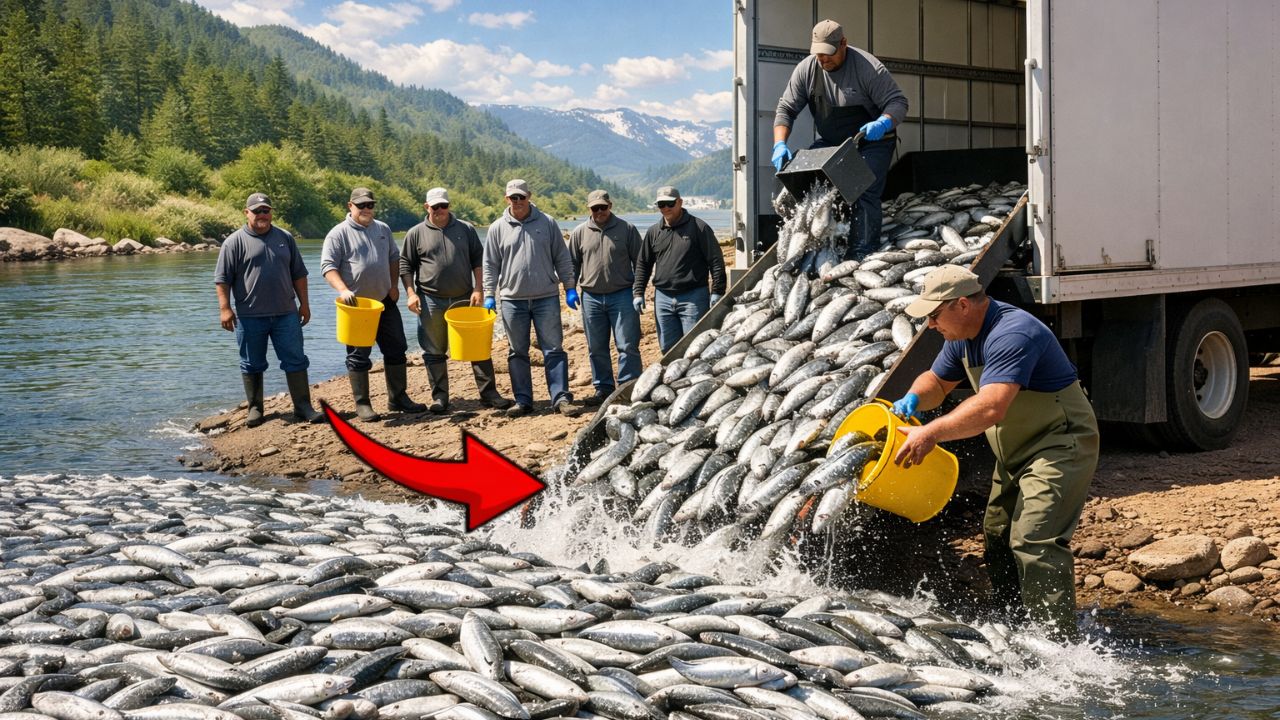 EUA soltam 8 mil salmões após demolir barragens centenárias, rio morto renasce, taxa de retorno chega a 37%, peixes reformam leito, floresta volta (1)