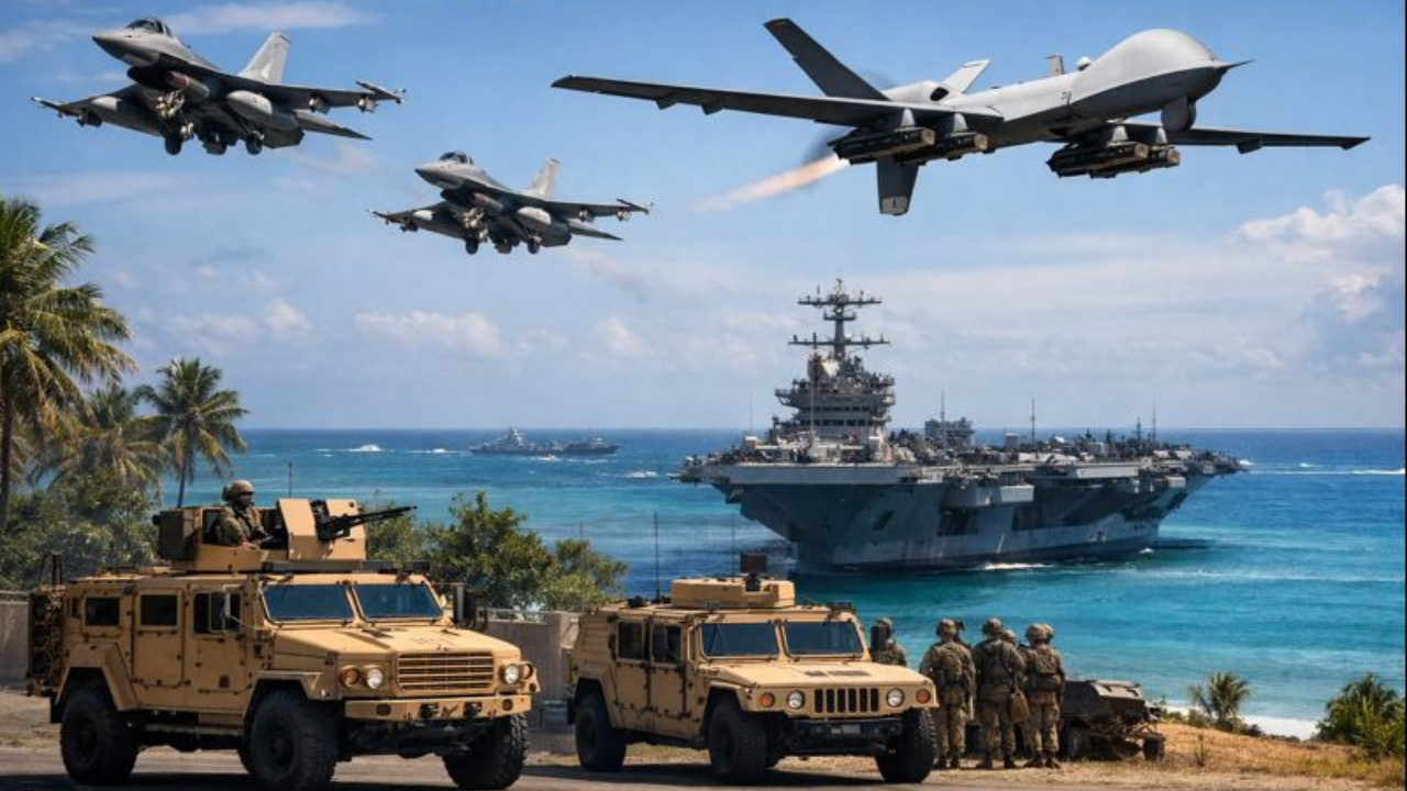 A chegada de aviões e drones dos Estados Unidos ao Caribe amplia a tensão militar com a Venezuela e pressiona o regime de Nicolás Maduro.